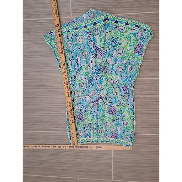 Lilly Pulitzer Rikki Strapless Romper In Ibiza Open Water Blue Size S Summer - Picture 12 of 13